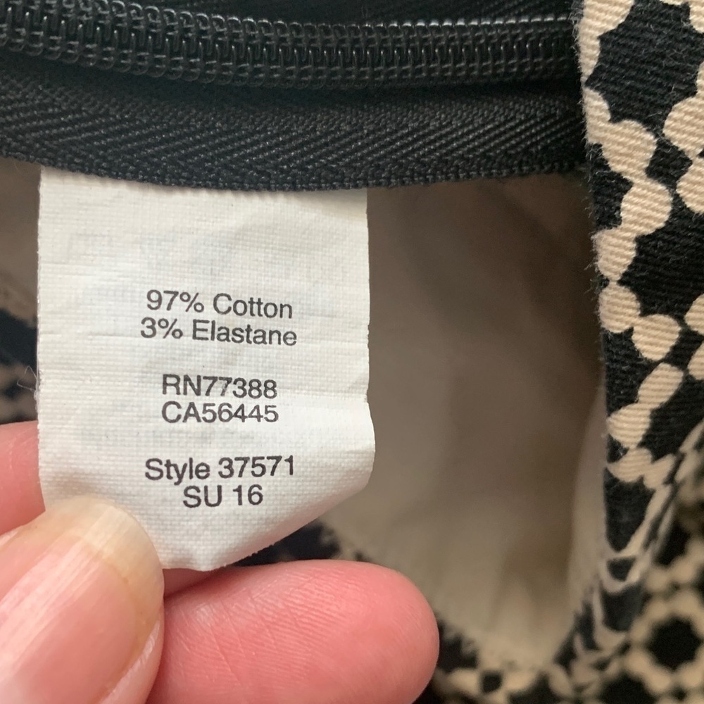 J. Crew High Waist Geometric Black and White Shorts - Picture 4 of 11